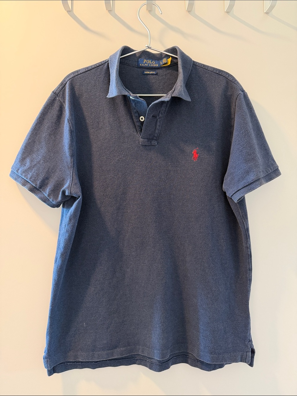 Polo by Ralph Lauren Navy Short‑Sleeve Polo with Red Pony Logo